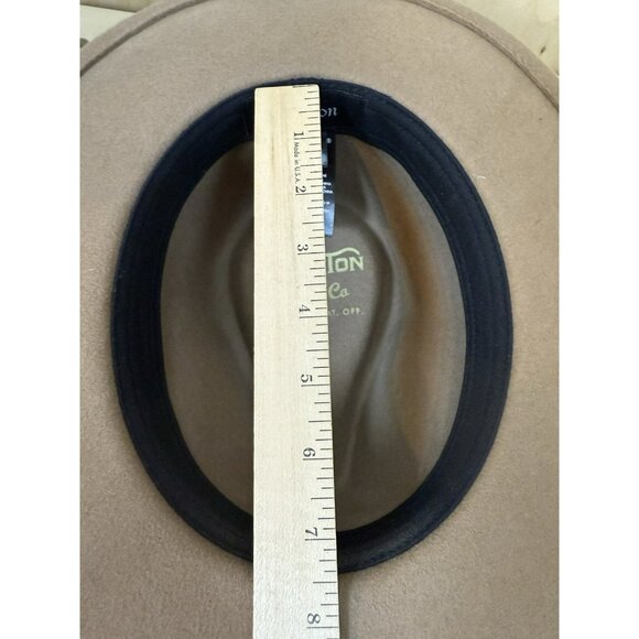 Brixton Messer Fedora Hat Cruelty Free Wool Sand Size 6 3/4 XS Unisex $75 - Picture 14 of 15